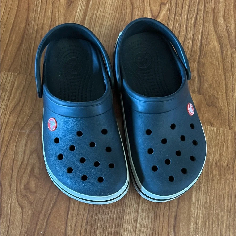 CROCS Kids Black and Tan Sandals - Picture 2 of 5